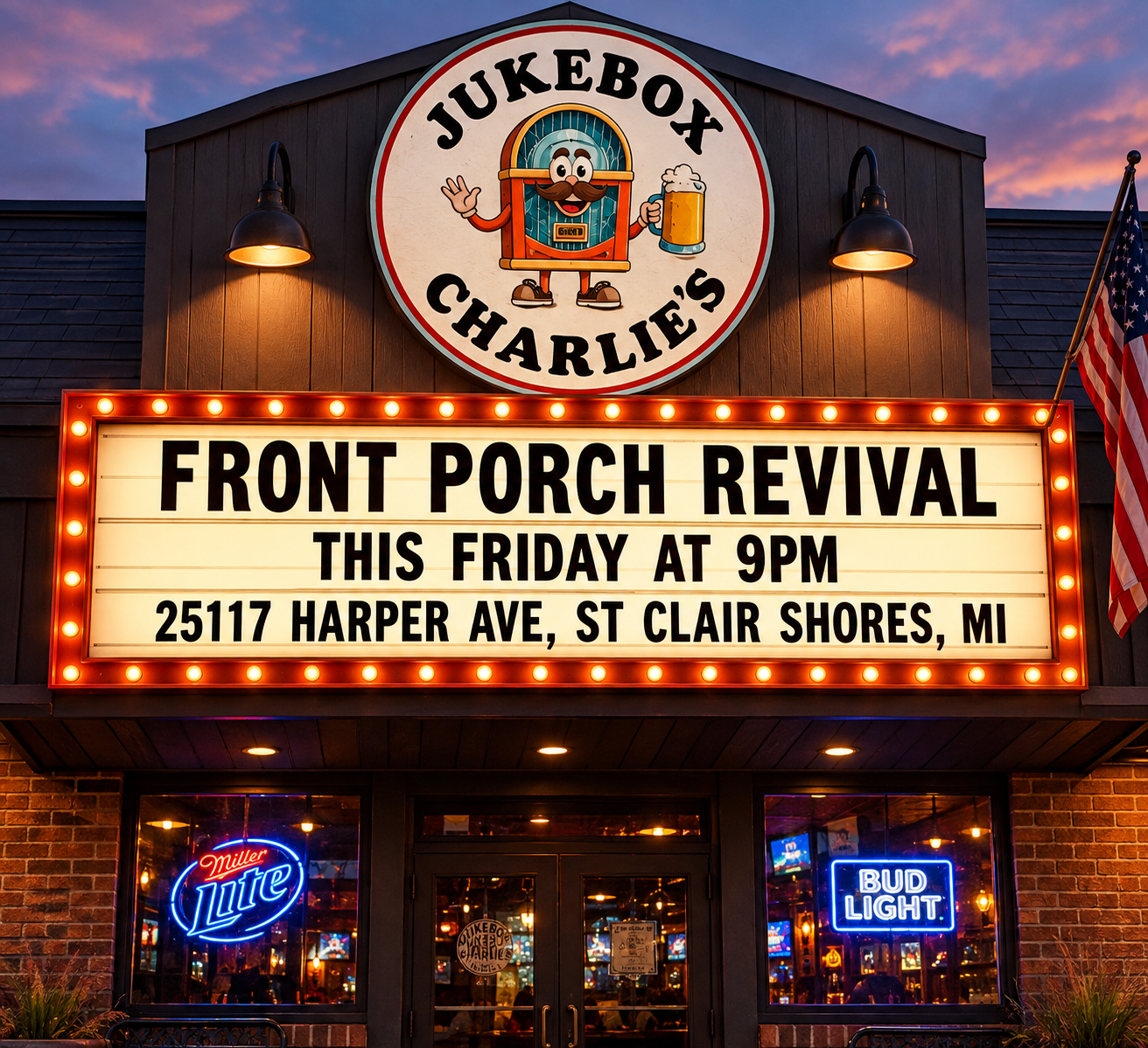 New Show Announced - Front Porch Revival at Jukebox Charlie's